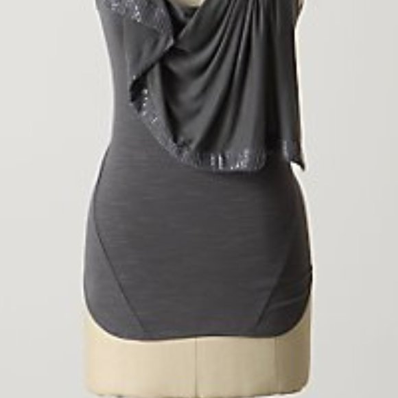 🐨Anthropologie NWT, M Beaded Cape Top - Picture 3 of 7